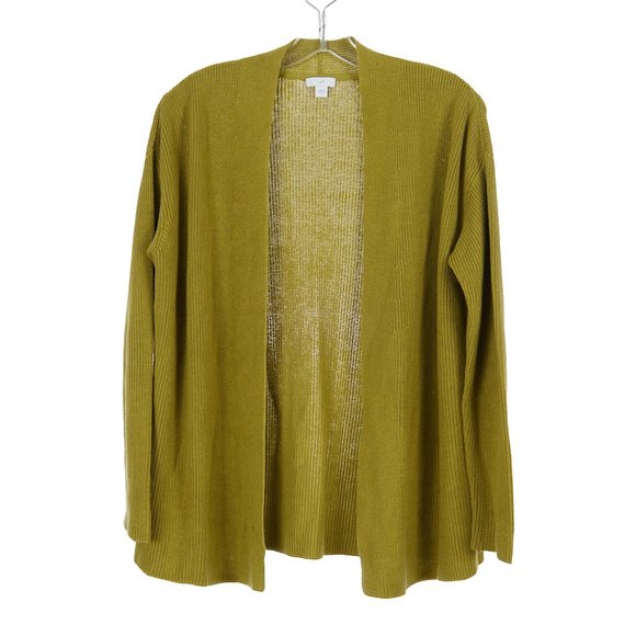 J Jill Green Open Knit Cardigan Sweater Women's Small - Picture 1 of 6